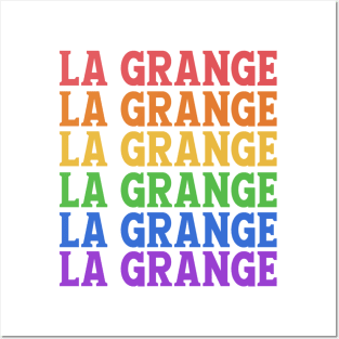 LA GRANGE RAINBOW TYPOGRAPHY Posters and Art